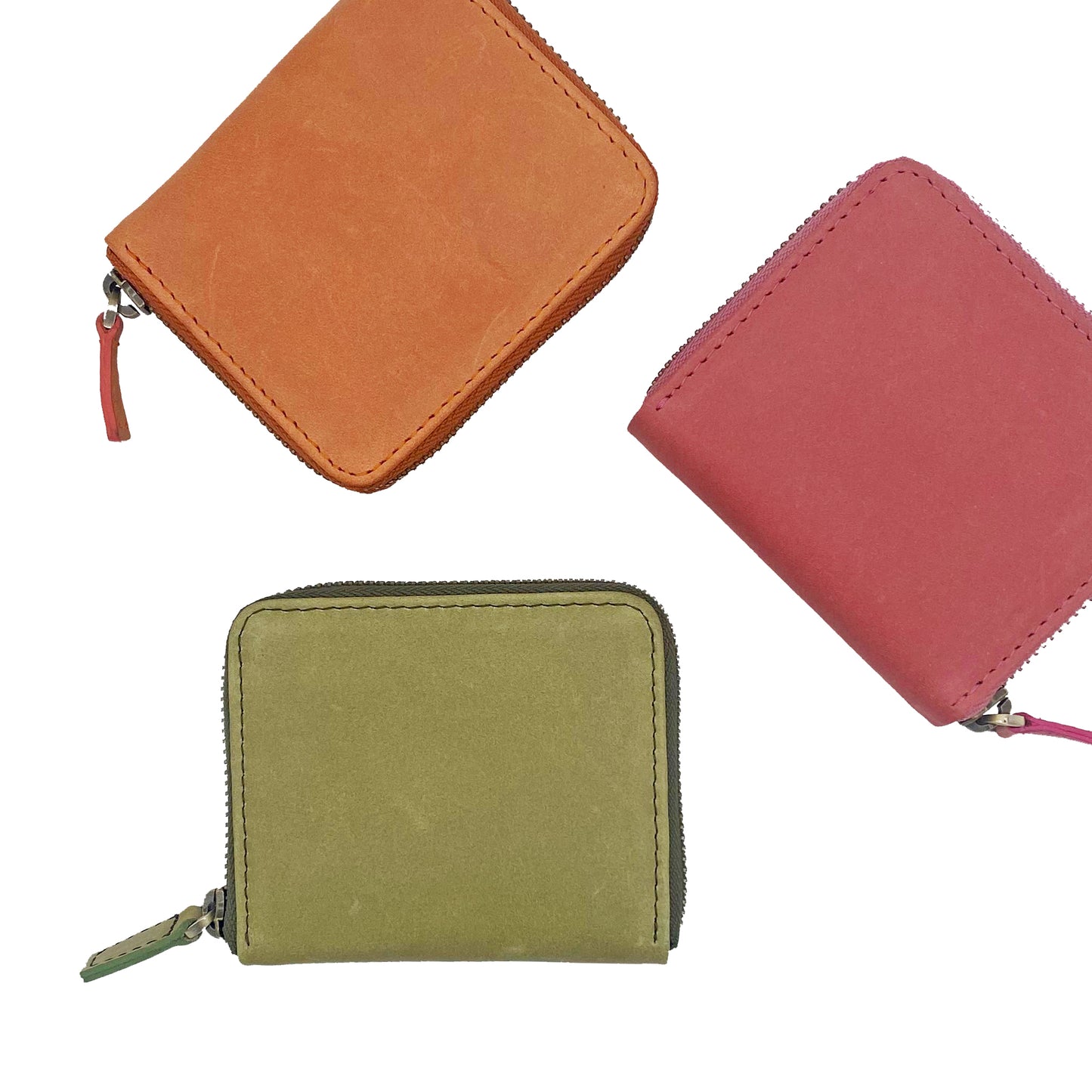 card and coin holder genuine leather